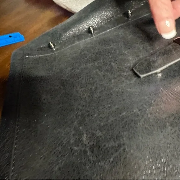 New Botkier Black Leather studded hobo tote with Botkier pouch - Picture 5 of 16